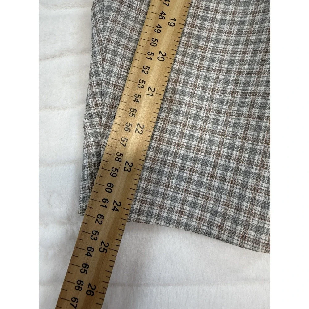 Vintage Century Club 2 Piece Suit Mens 42R Plaid‎ Blazer Vest Jacket 70s